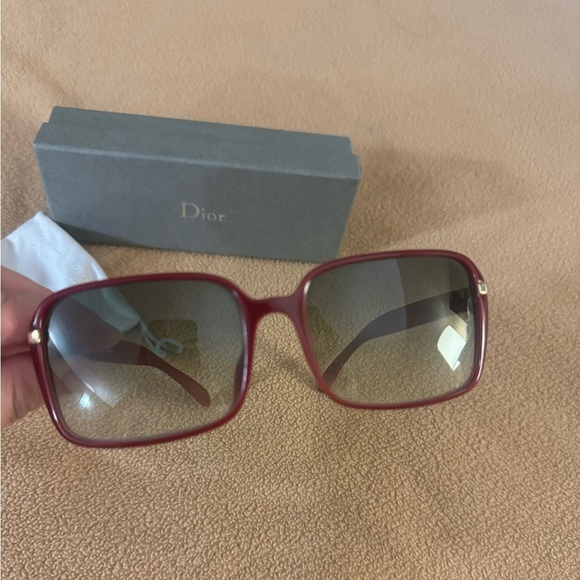 Authentic Christian Dior CD Logo bordeaux eyewear sunglasses - Picture 3 of 12